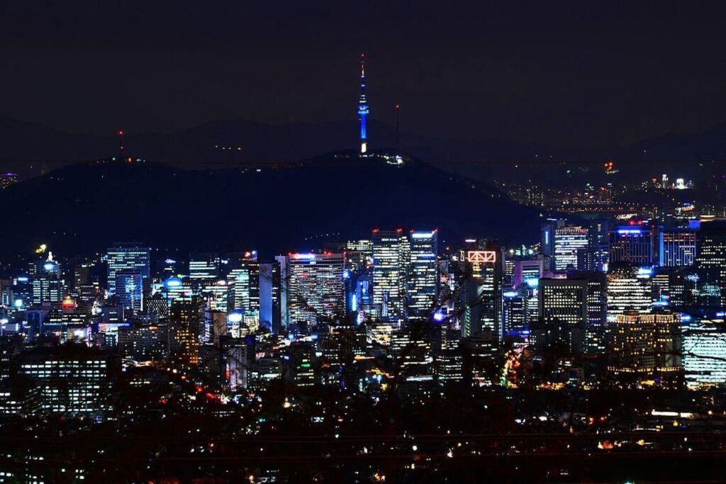 Seoul skyline at night showing a safe and vibrant city for tourists