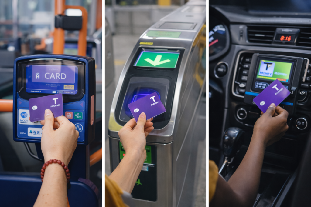 How to use a T-Money card on buses, subway gates, and taxis in South Korea