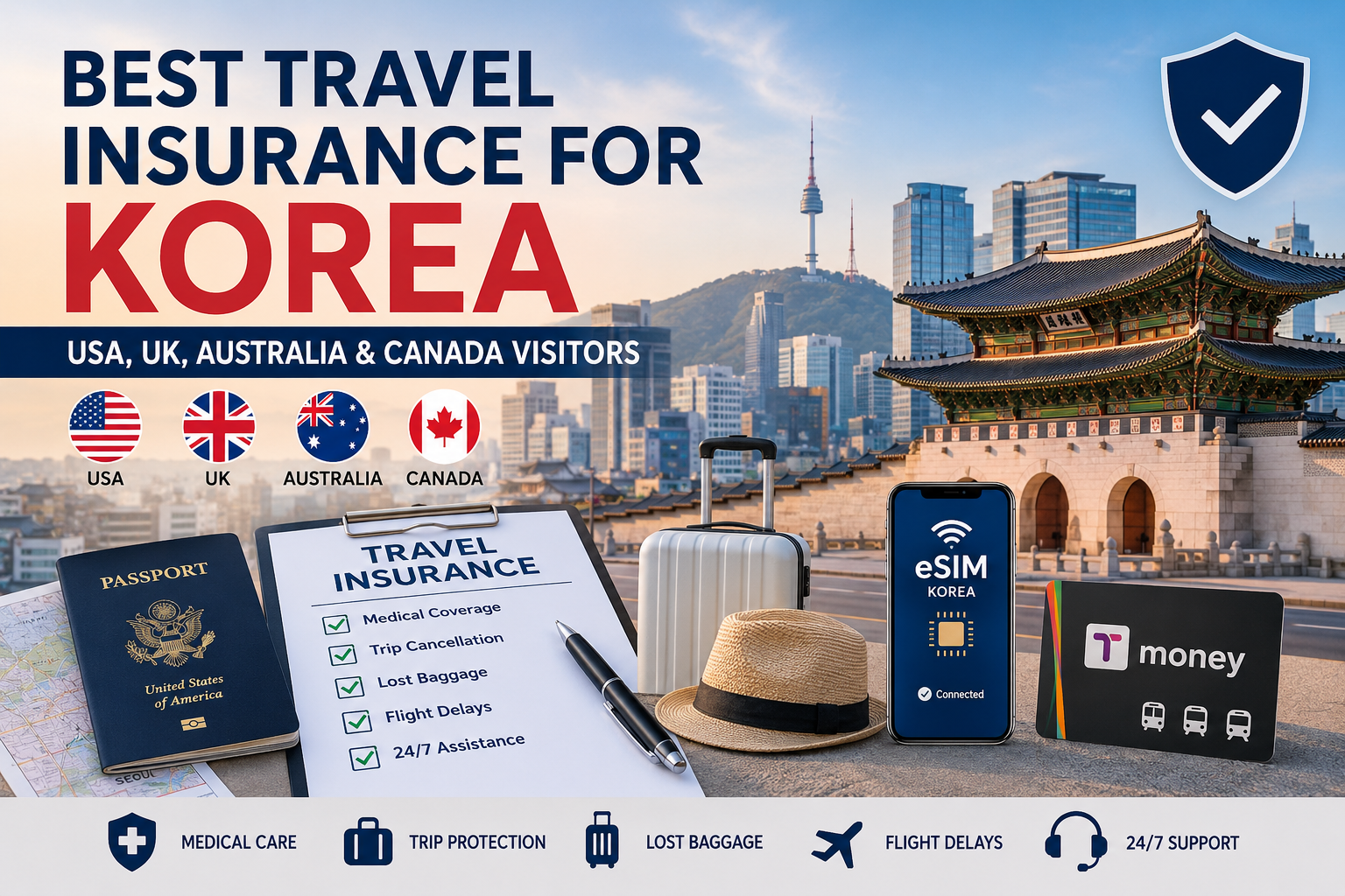 Best Travel Insurance for Korea: USA, UK, Australia and Canada Visitors