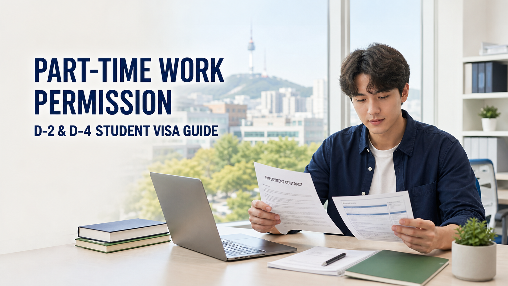 How to Get Part-Time Work Permission in Korea: D-2 and D-4 Student Visa Guide
